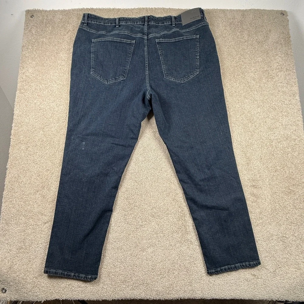 Weatherproof Vintage Mens Tapered Jeans‎ Dark Wash Denim Blue 42x29 Distressed